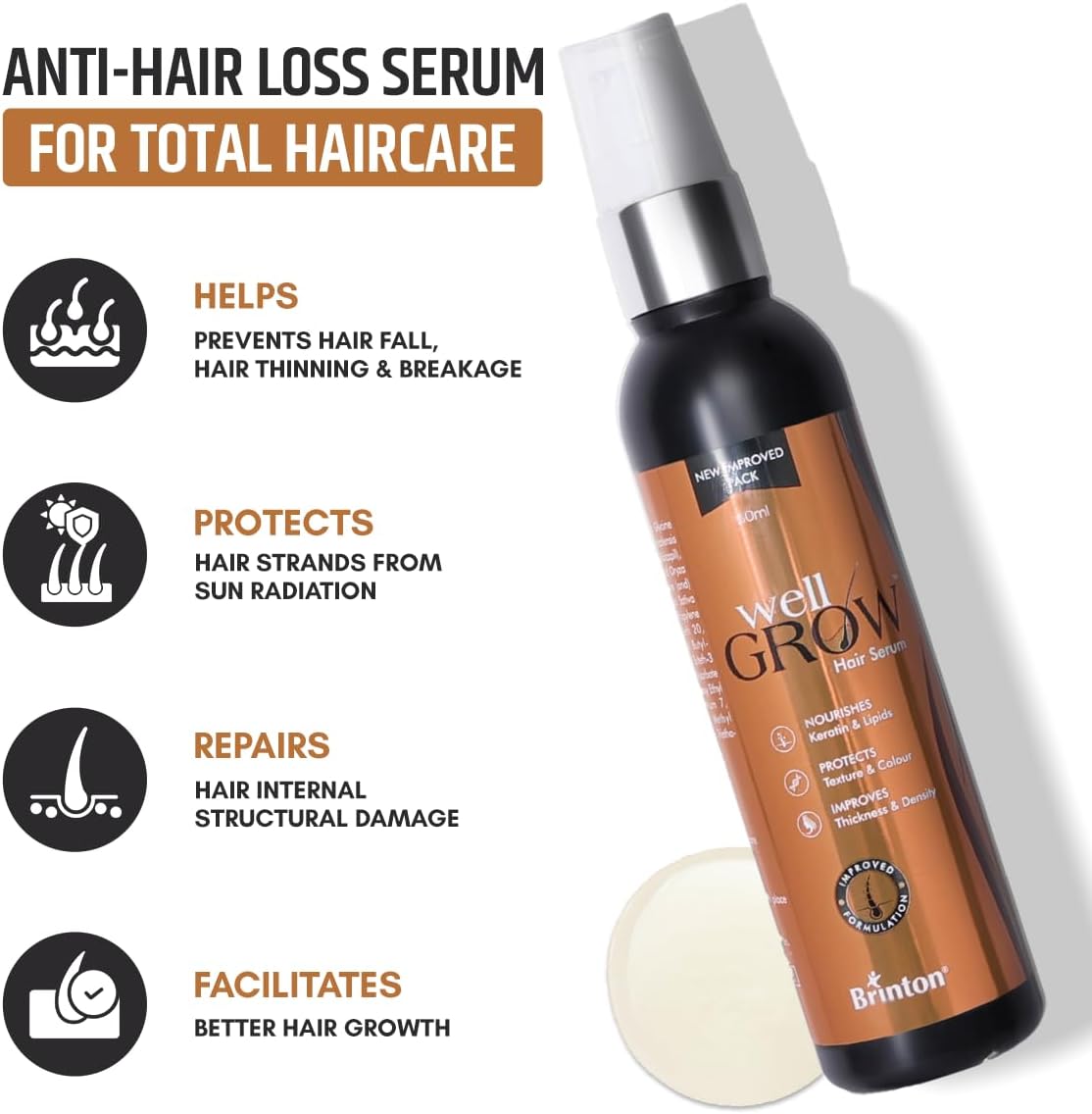 Brinton WellGrow Hair Growth Serum with Baicapil & Kerarice - 60mL - Image 4