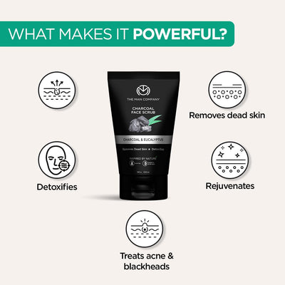 The Man Company Charcoal Face Scrub - Masks & Exfoliators, 100g - Image 3