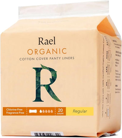 Real Organic Feminine & Intimate Care Panty Liners - Organic Cotton, Regular, 20 Pack