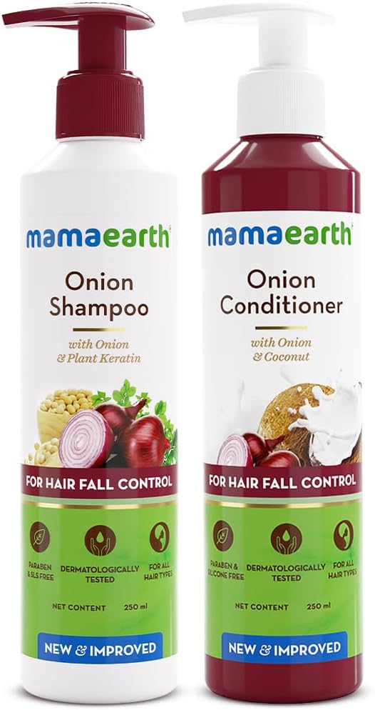 Mamaearth Onion Anti Hairfall Shampoo & Conditioner Combo - 250ml Each