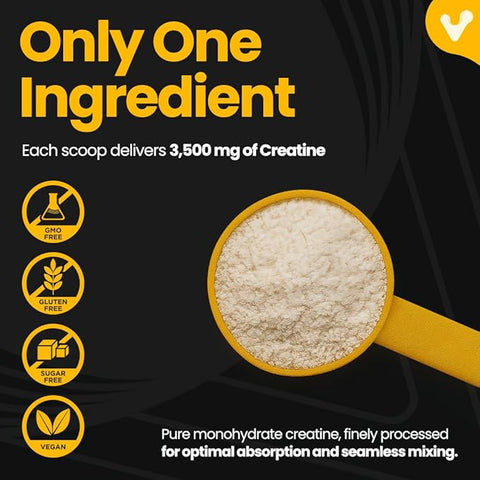 Valeo Creatine Monohydrate Powder 300g, 85 Servings Pack of 2