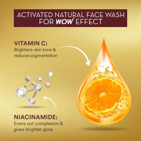 Wow Skin Science Vitamin C Foaming Face wash with Brush 150ml