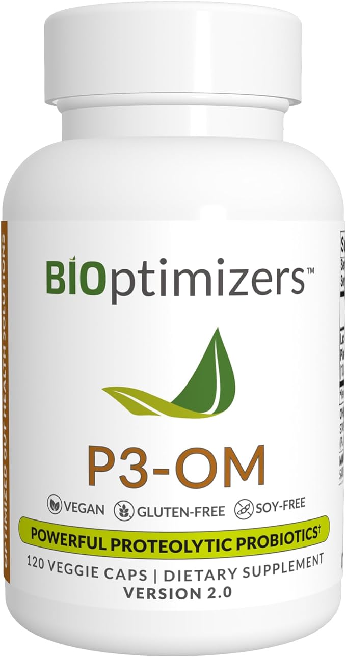 BiOptimizers P3-OM Probiotic & Prebiotic Supplement - 120 Capsules