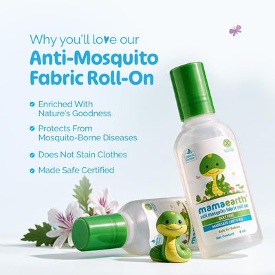 Mamaearth Anti Mosquito Fabric Roll-On - 100% Natural, DEET-Free, 8ml - Image 2