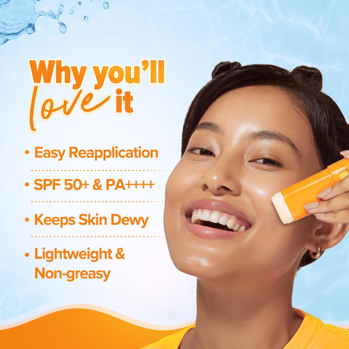 AQUALOGICA Glow+ Dewy Sunstick - Sun Care Protection, 20gm - Image 3
