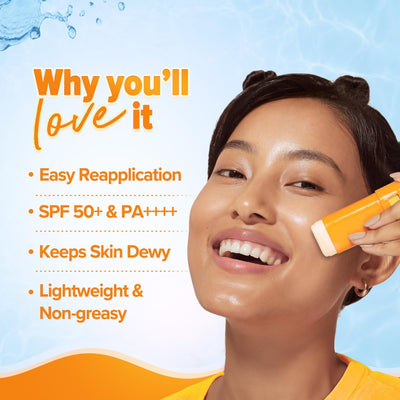 AQUALOGICA Glow+ Dewy Sunstick - Sun Care Protection, 20gm - Image 3