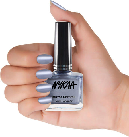 Nykaa Mirror Chrome Nail Lacquer Intergalactic Blue  Shade No  161