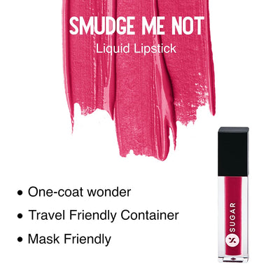 Sugar Cosmetics Smudge Me Not Liquid Lipstick - 02 Brink of Pink - Image 4
