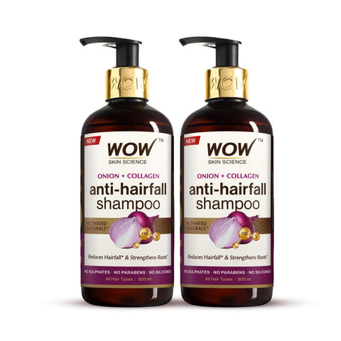 Wow Skin Science Onion Shampoo - 300 Ml (Pack Of 2)