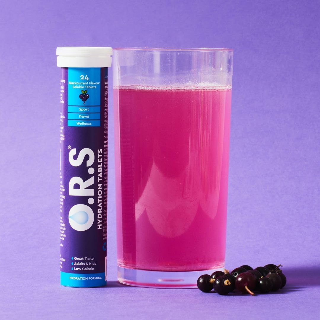 ORS Hydration Electrolyte Tablets - Vegan, Low-Calorie, Blackcurrant - 24 Pack - Image 3