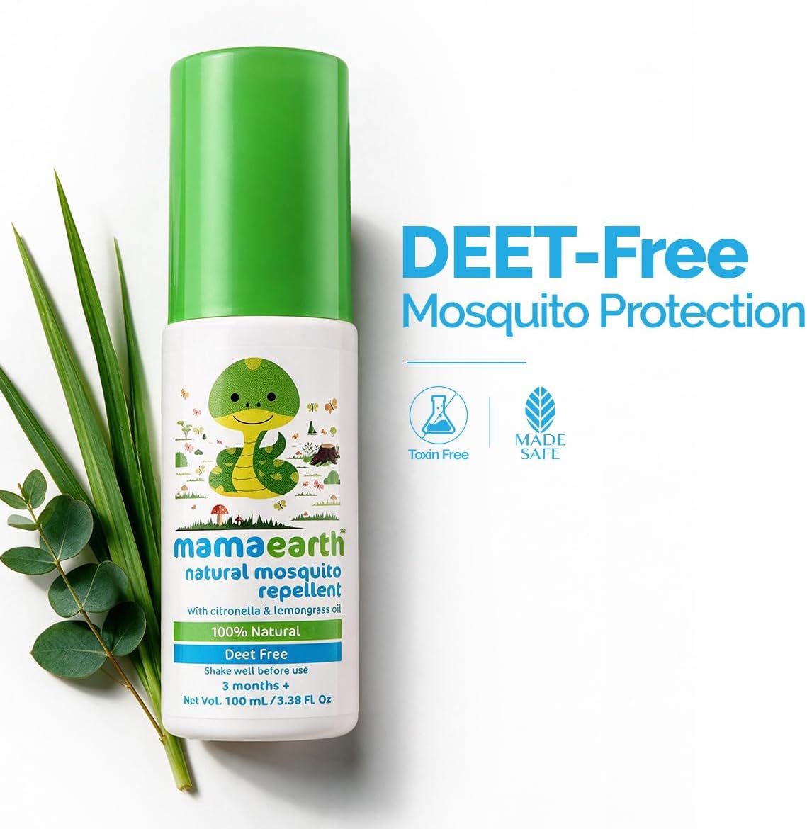 Mamaearth Natural Mosquito Repellent Spray - DEET-Free, Citronella & Peppermint Oil Formula, 100 ml - Image 2