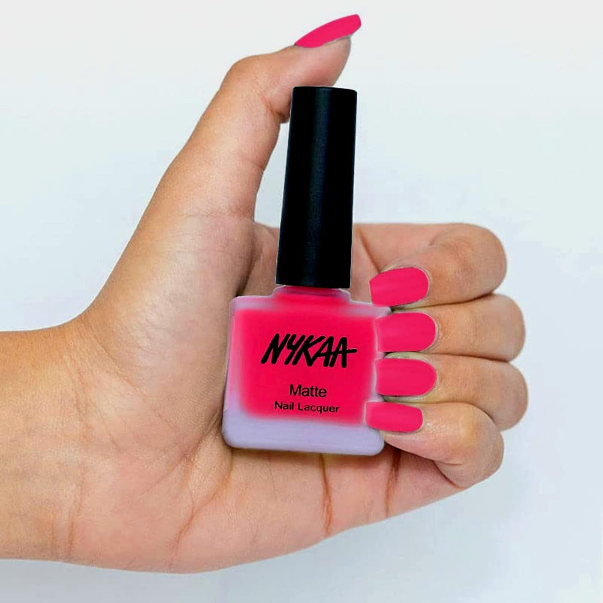 Nykaa Neon Matte Nail Enamel - Lemonade Fizz 76, 9ml - Image 2