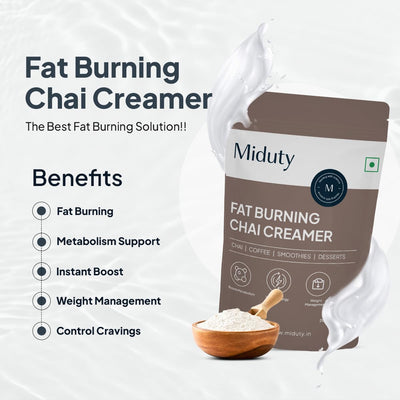 Miduty Fat Burning Chai Creamer - Metabolism Boosting MCT Powder, 200G - Image 4