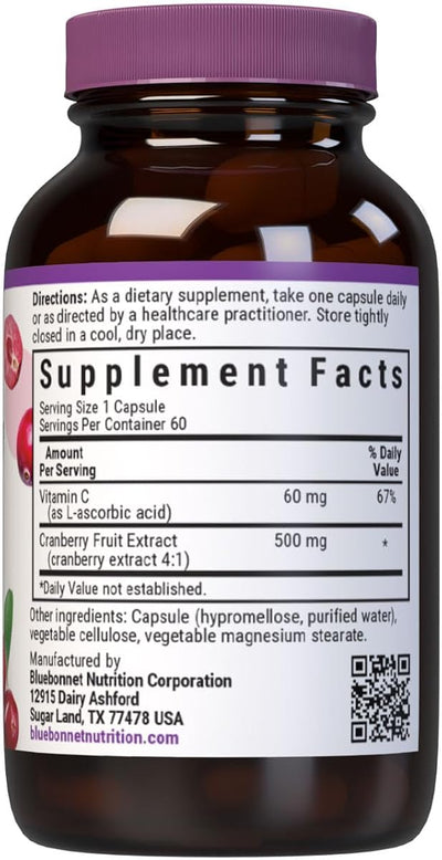 BlueBonnet Cranberry Fruit Extract Capsules - Vegan, Non-GMO, 60 Servings - Image 2