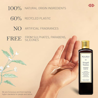 Kama Ayurveda Bringadi Intensive Hair Treatment Oil, 100ml - Image 7