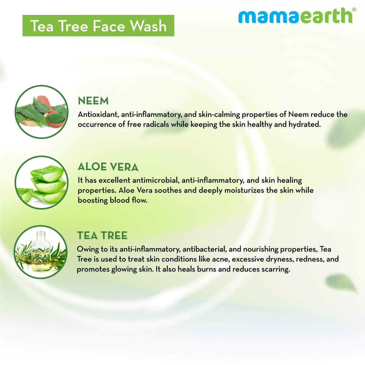 Mamaearth Tea Tree Facewash for Acne & Pimples - 250ml - Image 6