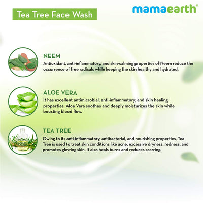 Mamaearth Tea Tree Facewash for Acne & Pimples - 250ml - Image 6