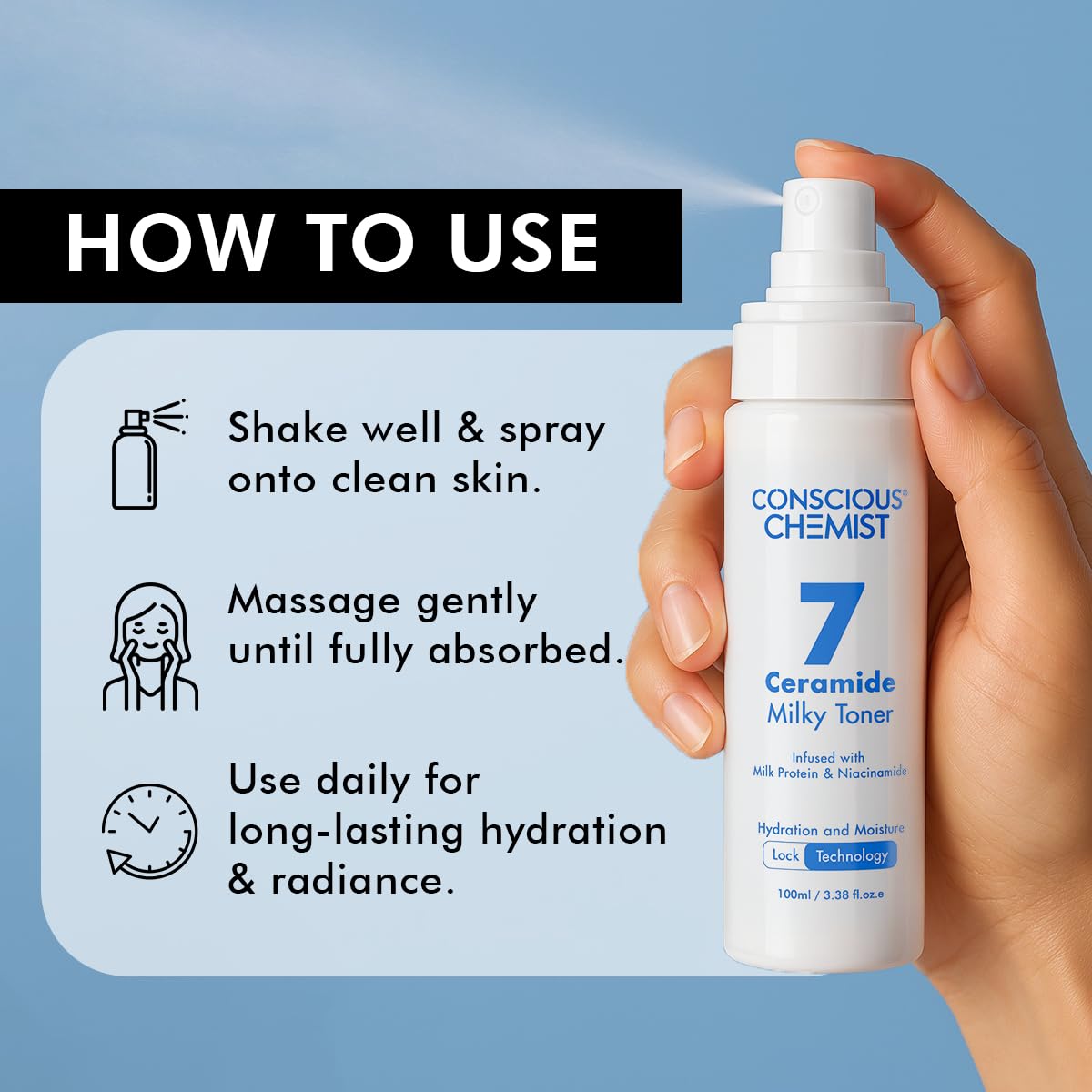 Conscious Chemist Hydrating Milky Face Toner - 100ml - Image 6