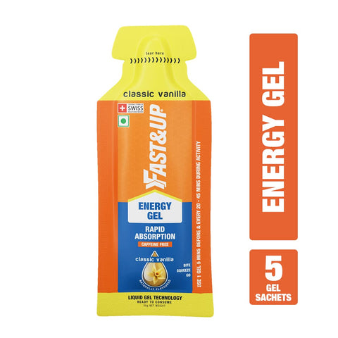 Fast&up Energy Gels - Instant Energy (Pack Of 5) - Classic Vanilla