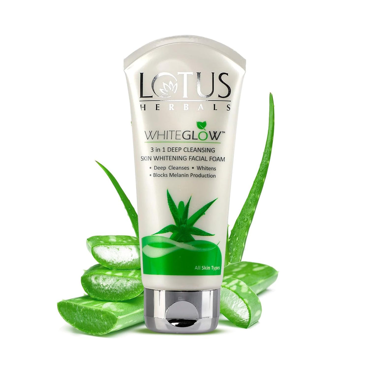 Lotus Herbal Whiteglow 3 In 1 Deep Cleansing Skin Whitening Facial Foam - 100g