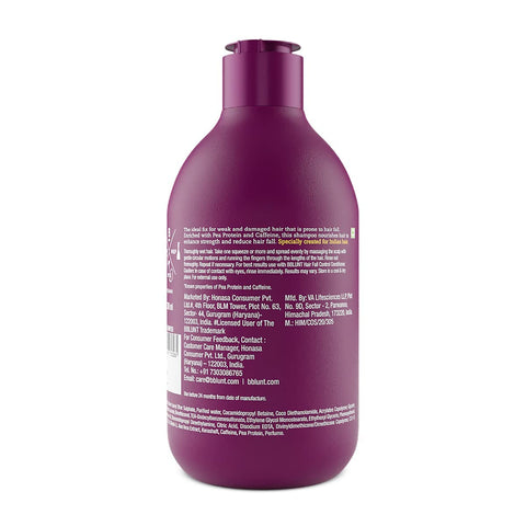 BBlunt Hair Fall Control Shampoo with Pea Protein & Caffeine for Stronger Hair - 300 ml