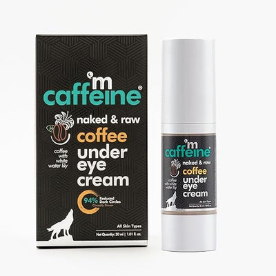 mCaffeine Naked & Raw Coffee Under Eye Cream with White Water Lily, 30 ml