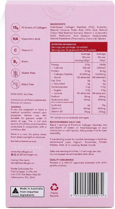 The Collagen Co Beauty Supplements - Collagen Sachets 15g x 14 - Image 2