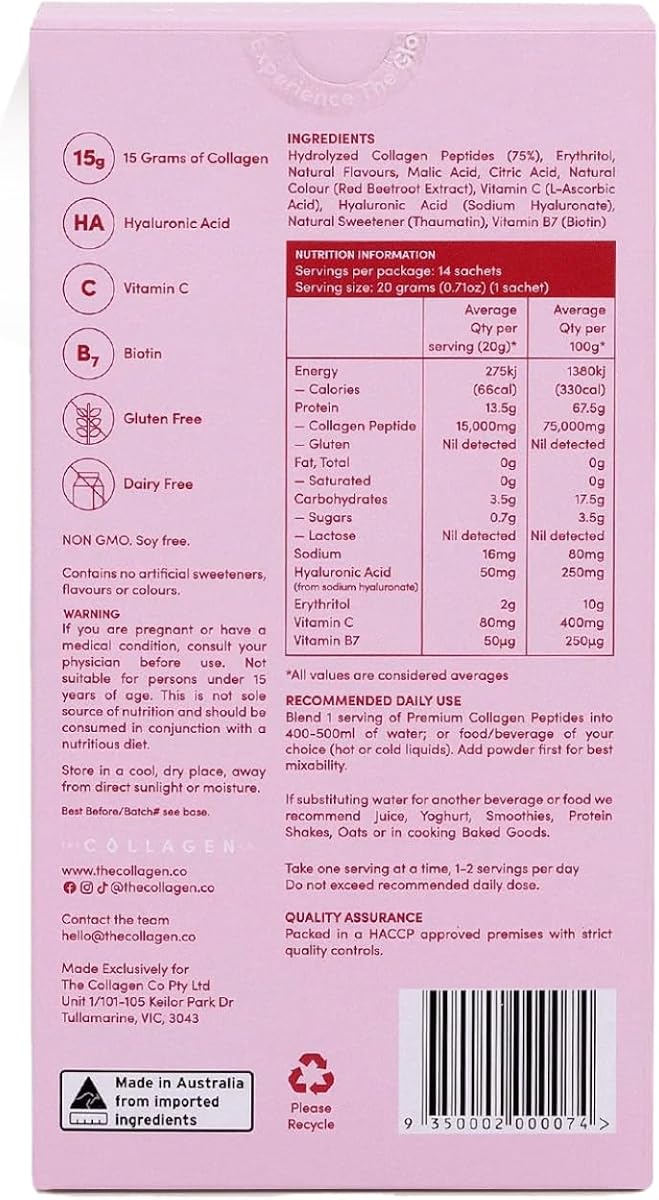 The Collagen Co Beauty Supplements - Collagen Sachets 15g x 14 - Image 2