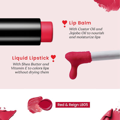 Color Cupid Redreign LB5 Lip Balm + Liquid Lipstick Duo - Image 3
