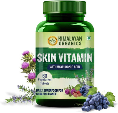 Himalayan Organics Skin Vitamin Tablets with Hyaluronic Acid - 60 Count