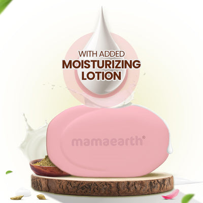 Mamaearth Multani Mitti Moisturizing Lotion Soap with Bulgarian Rose - Single Pack - Image 3
