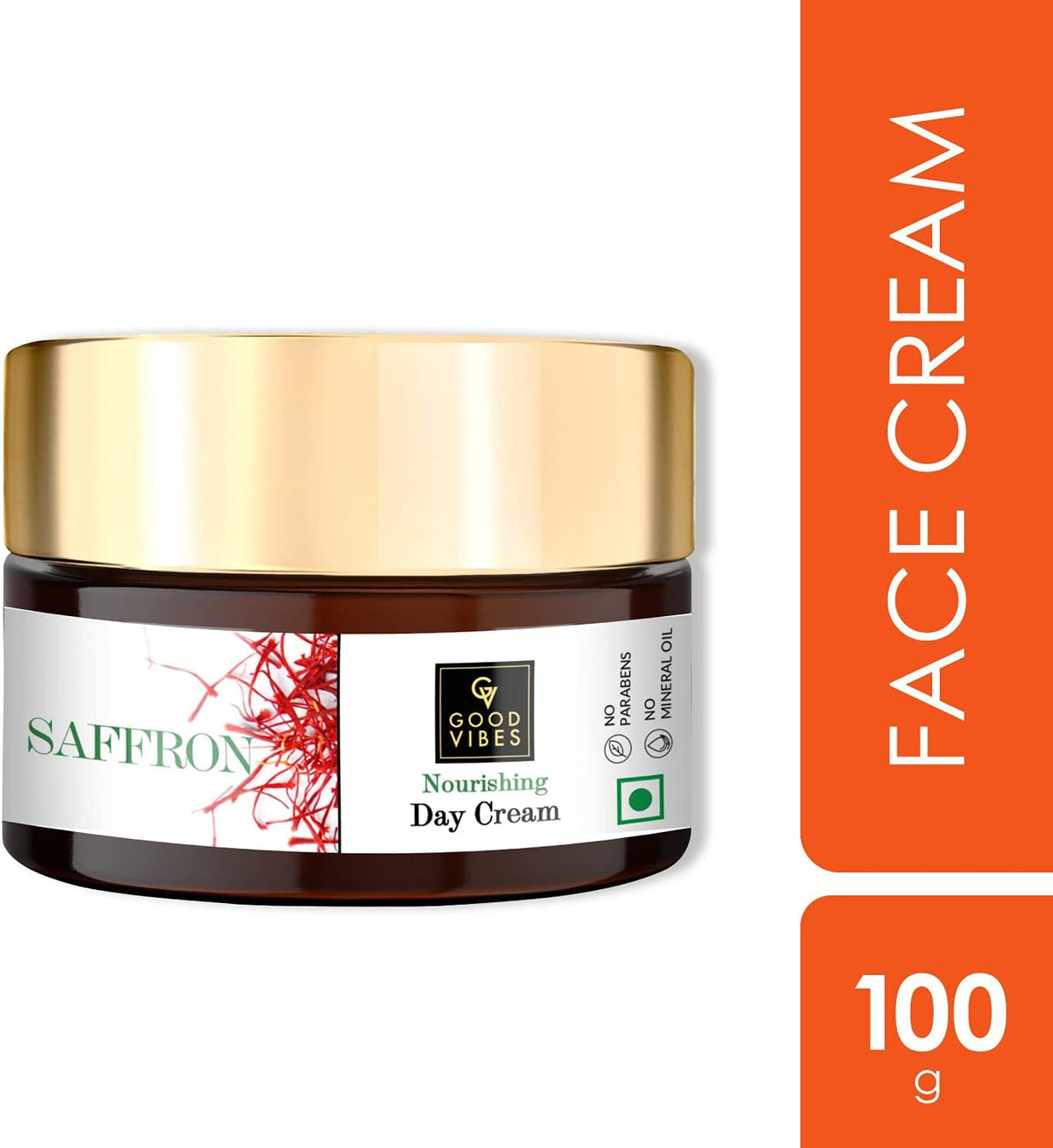 Good Vibes Saffron Nourishing Day Cream 100g - Face Moisturiser - Image 3