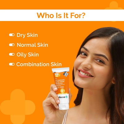 The Derma Co 1% Hyaluronic Acid Long Lasting SPF 50 Sunscreen - 50g - Image 3