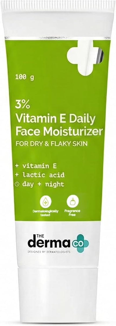 The Derma Co Face Moisturiser with 3% Vitamin E & Lactic Acid - 100g
