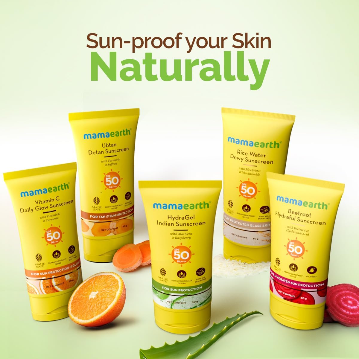 Mamaearth HydraGel Indian Sunscreen with SPF 50 & Aloe Vera - 50g - Image 5