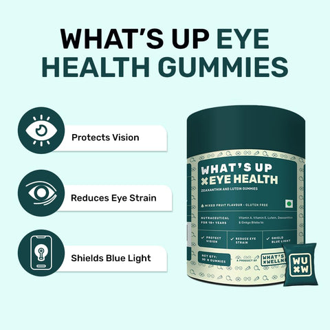 What's Up Wellness Eye Health Gummies To Maintain Eye Health 30 Days Pack (30 Gummies)