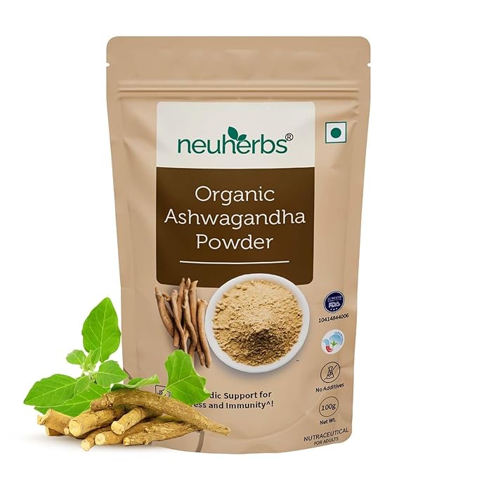 Neuherbs Organic Ashwagandha Powder - 100g Herbal Supplement