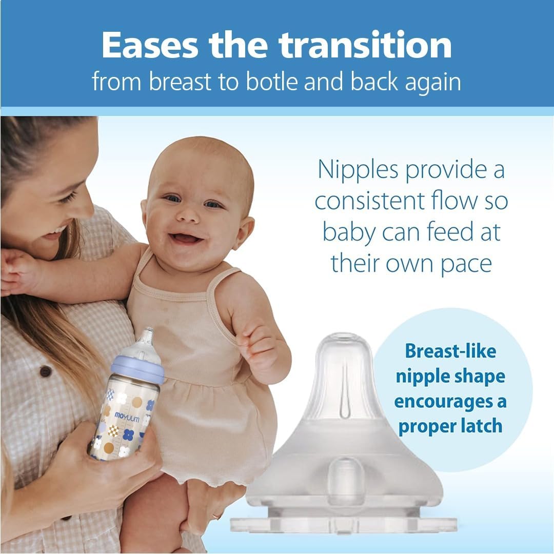Moyuum PPSU Feeding Baby Bottle with Nipple, Anti Colic, 170ml - Mint - Image 7