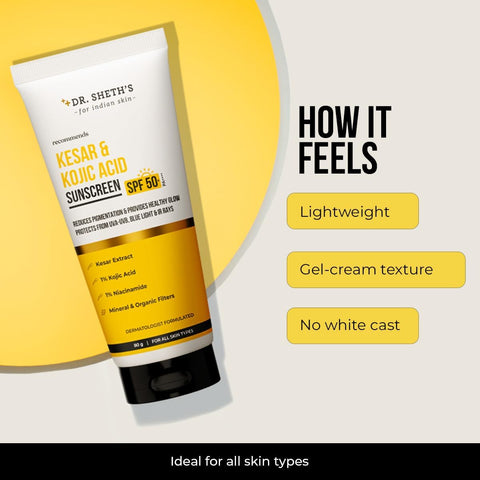 Dr. Sheth'S Kesar & Kojic Acid Sunscreen 80Gm