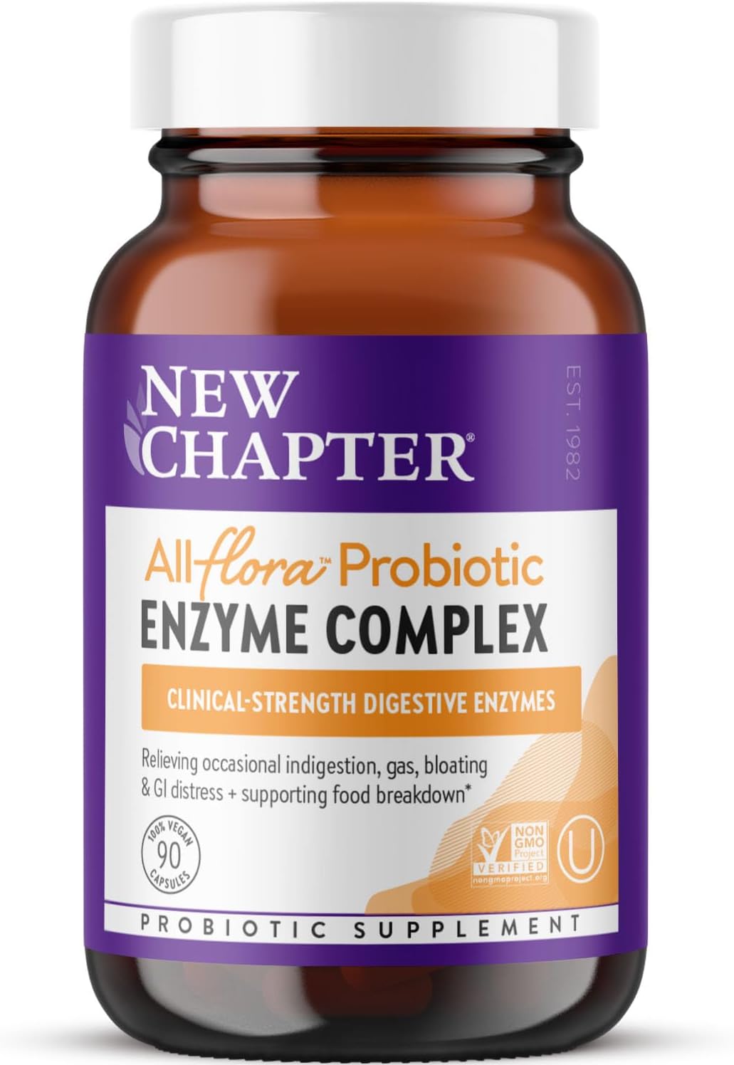 New Chapter All-Flora Probiotic-Enzyme Complex - 90 Capsules