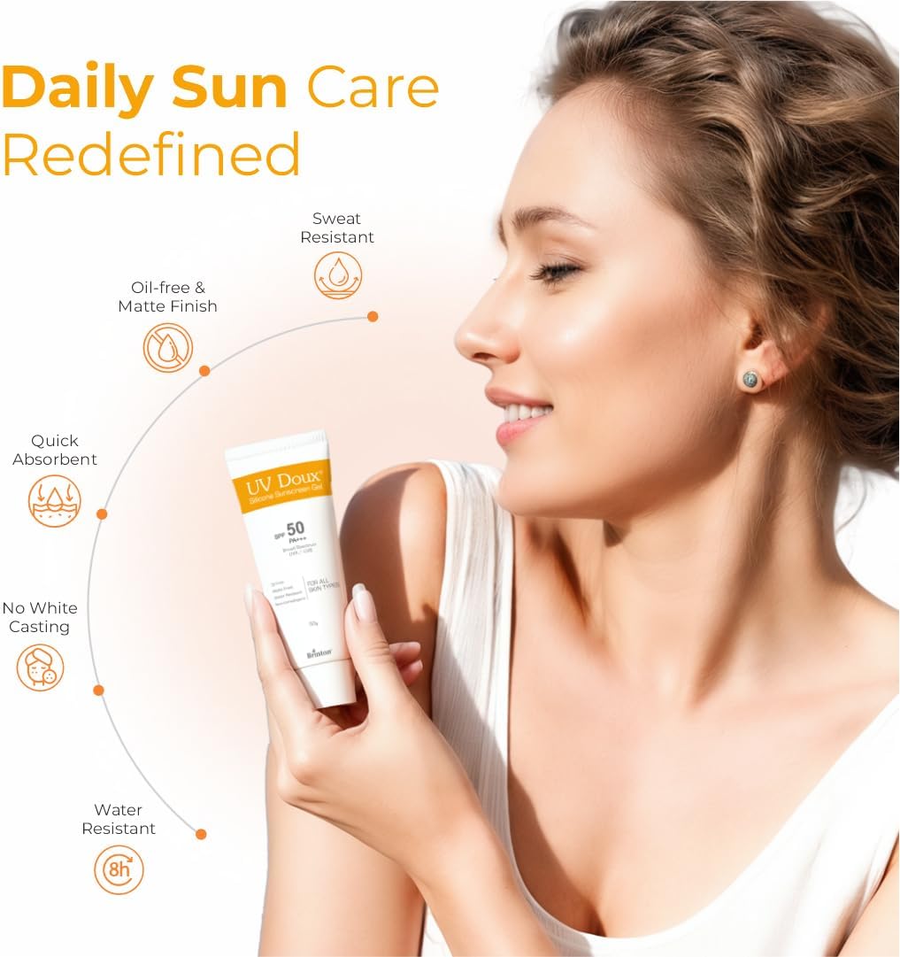 Brinton UV Doux Sunscreen Gel with Cleanser, 50g Combo Pack - Image 4