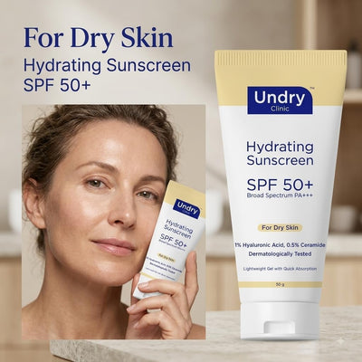 Undry Hydrating Gel Sunscreen SPF 50+ with Hyaluronic Acid & Ceramide - 50g - Image 5
