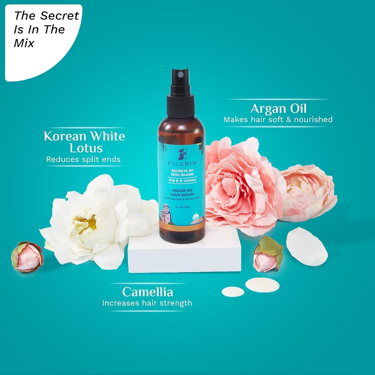 Pilgrim Argan Oil Hair Serum - For Dry Frizzy Hair, 100ml - Image 2
