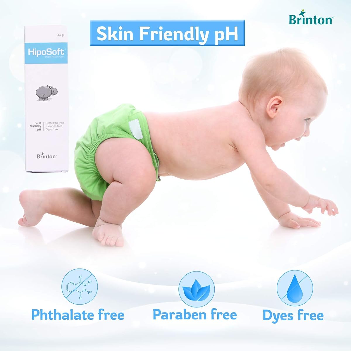 Brinton HipoSoft Diaper Rash Cream - Natural Blend with Zinc Oxide, 30g - Image 2