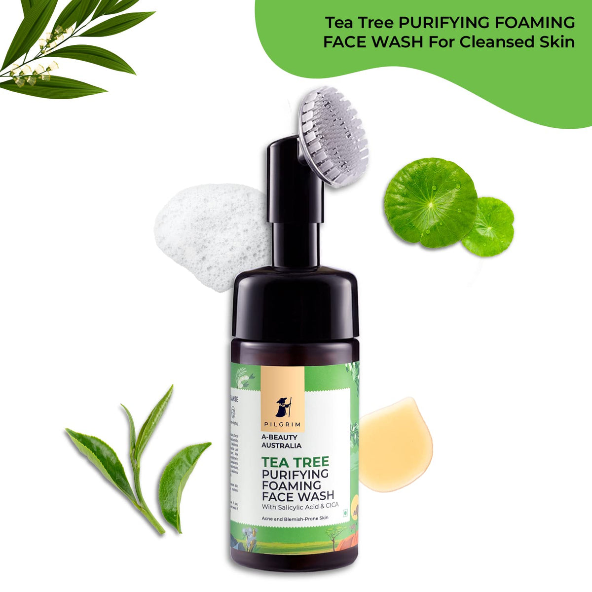 Pilgrim Australian Tea Tree & Salicylic Acid Foaming Face Wash - 120ml - Image 2