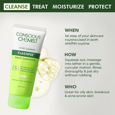 Conscious Chemist 2% Salicylic Acid Face Wash, 100ml - Image 5