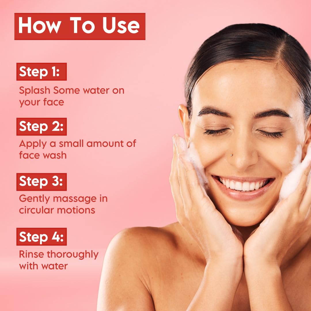 Clensta Red Aloe Vera Skin Glow Face Wash, 100ml - Image 5