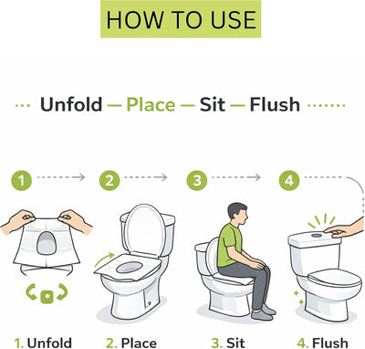 Pee Safe Disposable Toilet Seat Cover - Paper-Based, Eco-Friendly - 20 Pieces - Image 8