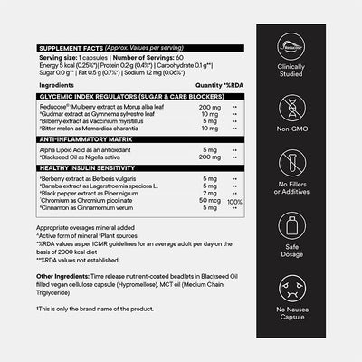 Wellbeing Nutrition Slow Diabetes Care Capsules with Reducose® & Botanicals - 60 Veg Capsules - Image 6