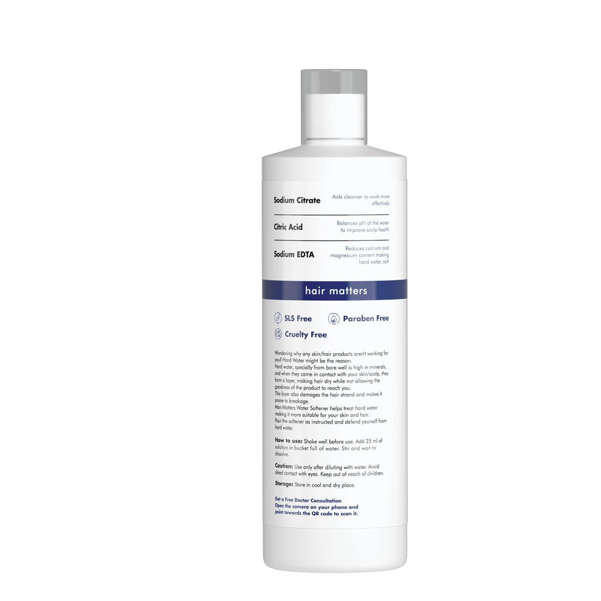 Man Matters Hair Treatment Water Softener Solution - 500ml - Image 2
